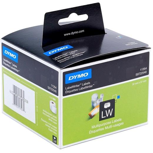 DYMO ETIQUETAS DE TRANSFERENCIA TERMICA 11354 - NEGRO SOBRE BLANCO - 32X57MM (AXL) - ETIQUETAS MULTIUSOS - LABEL WRITER (ROLLO DE 1.000UD)