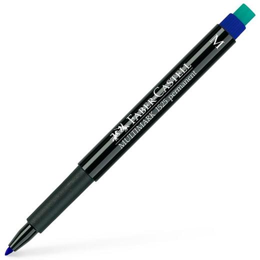 FABER CASTELL ROTULADOR PERMANENTE MULTIFUNCIONAL MULTIMARK M CON GOMA INTEGRADA AZUL
